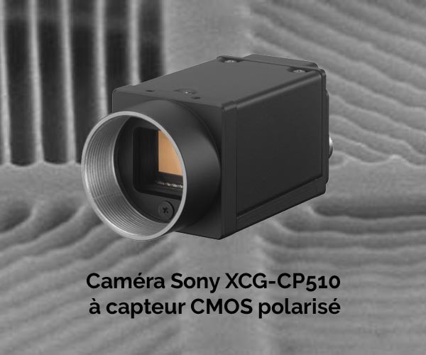 La caméra Sony XCG-CP510 capture la lumière polarisée suivant 4 angles