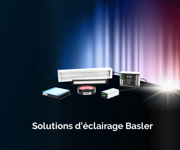 Les solutions d’éclairage Basler sont disponibles et s'adaptent aux caméras ace U et L ! 